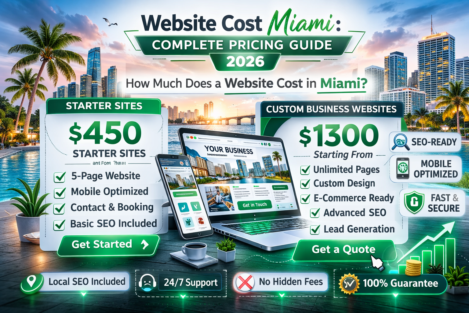 Miami website cost